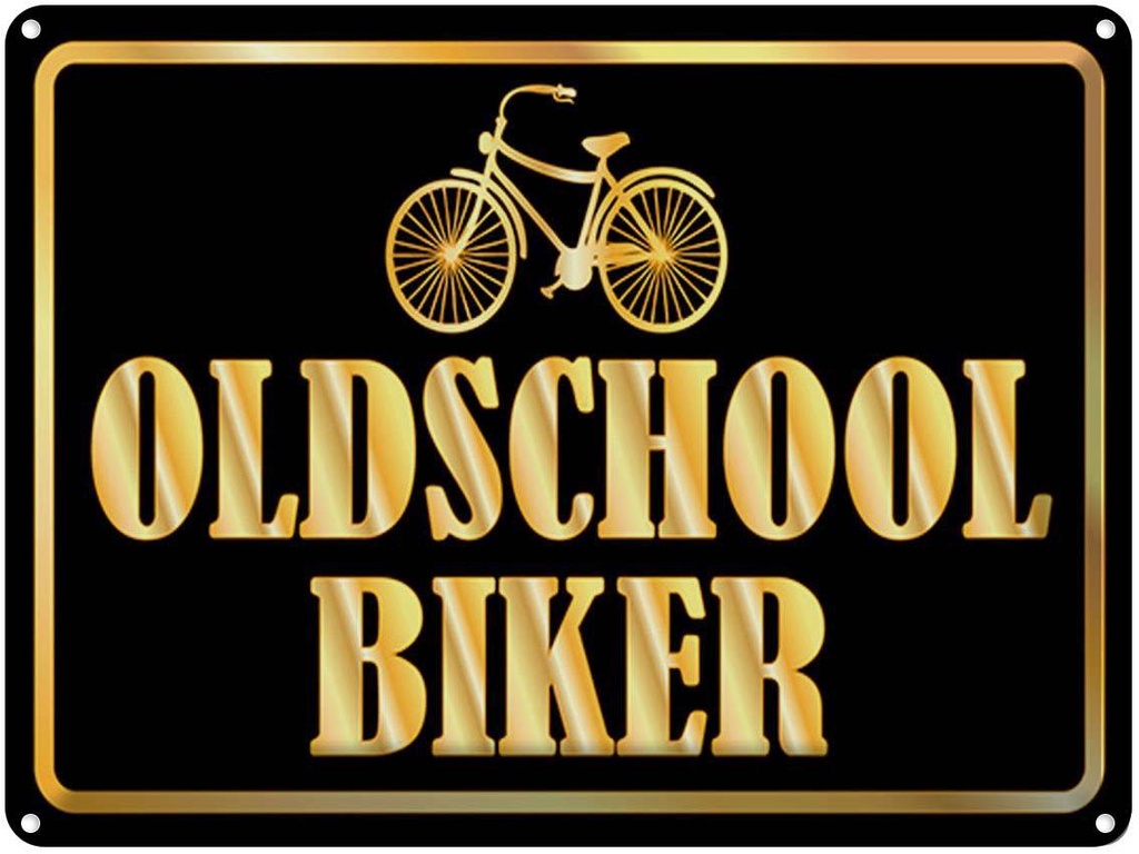 [LA-1791899] Blechschild 30x40 cm Oldscholl Biker