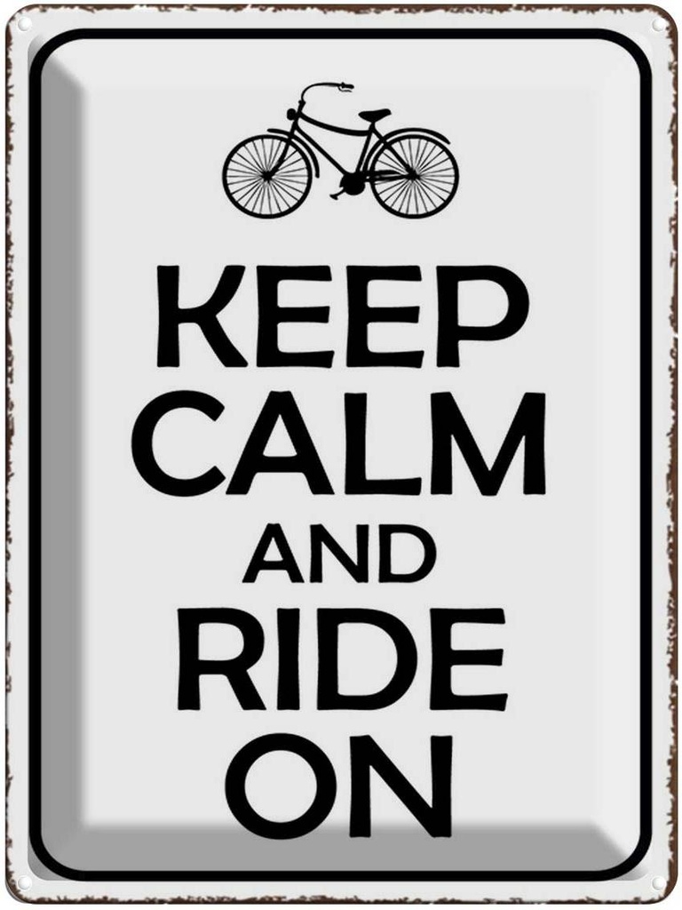 [LA-1791900] Blechschild 40x30 cm Keep Calm and Ride on