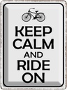 Blechschild 40x30 cm Keep Calm and Ride on