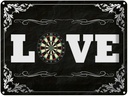 Blechschild 30x40 cm Love Darts