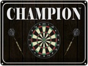 Blechschild 30x40 cm Darts Champion
