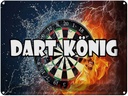 Blechschild 30x40 cm Darts Dart König