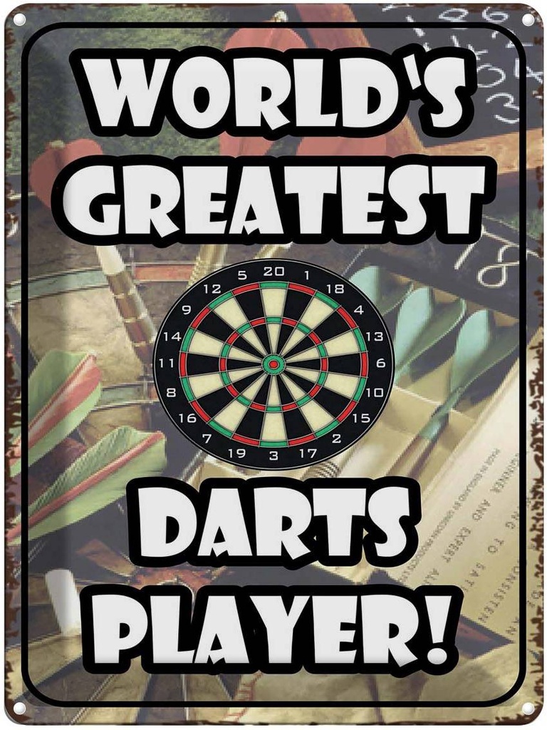 [LA-1791941] Blechschild 40x30 cm World´s greatest Darts Player Spruch Zitat