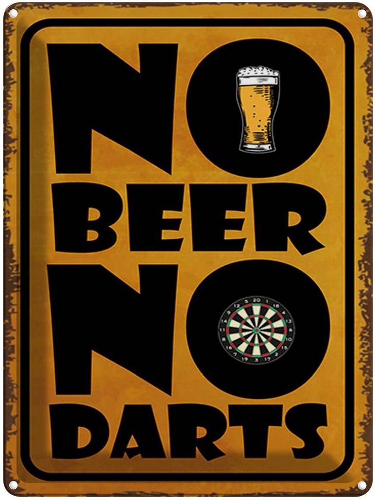 [LA-1791948] Blechschild 40x30 cm No Beer No Darts