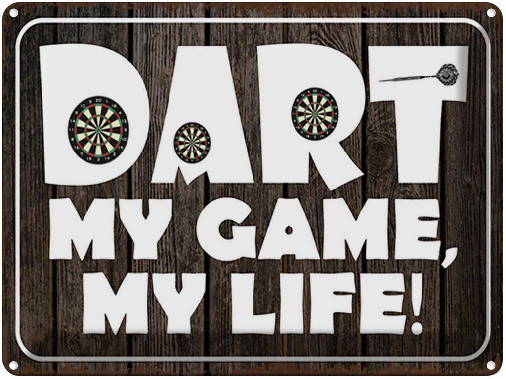 [LA-1791955] Blechschild 30x40 cm DART my Game my life
