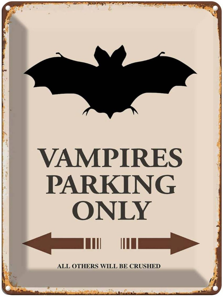 [LA-1791961] Blechschild 40x30 cm Vampires Parking only all others