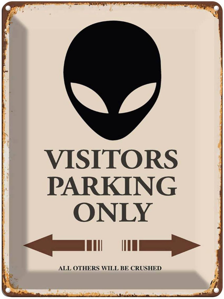 [LA-1791966] Blechschild 40x30 cm Visitors Parking only all others