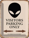 Blechschild 40x30 cm Visitors Parking only all others