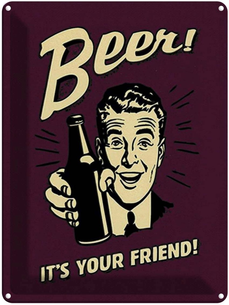 [LA-1791981] Blechschild 40x30 cm Beer it´s your Friend Bier