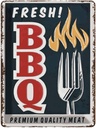 Blechschild 40x30 cm fresh BBQ Grill Premium Quality