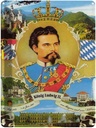 Blechschild 40x30 cm Portrait Ludwig II König Bayern King Bildmotiv