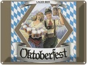 Blechschild 30x40 cm Oktoberfest Lager Bier Bayern Feiern Party