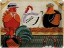 Blechschild 30x40 cm Huhn Hühner Eggs Eier Bildmotiv