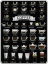 Blechschild 40x30 cm Coffee 38 ways to make a perfect