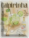 Blechschild 40x30 cm Rezept Caipirinha limao dose de cachaca