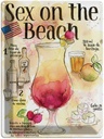 Blechschild 40x30 cm Rezept Sex on the Beach Licor Vodka