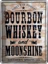 Blechschild 40x30 cm Alkohol Bourbon Whiskey only thr finest