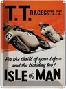 Blechschild 40x30 cm Motorrad TT Races Isle of Man