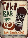 Blechschild 40x30 cm TIKI Bar Aloha eat drink chill