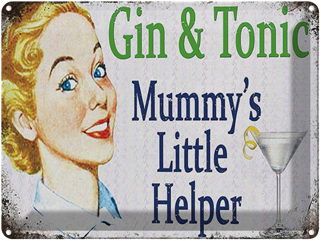 [LA-1792046] Blechschild 30x40 cm Gin Tonic Mummy´s little helper