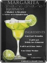 Blechschild 40x30 cm Alkohol Margarita Equipment ingredients