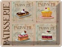Blechschild 30x40 cm Patisserie Kuchen Sorte Bäckerei