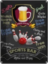 Blechschild 40x30 cm sports bar Beer relax and enjoy