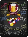 Blechschild 40x30 cm sports bar Beer Bier relax enjoy