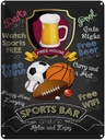 Blechschild 40x30 cm sports bar happy hour Beer darts