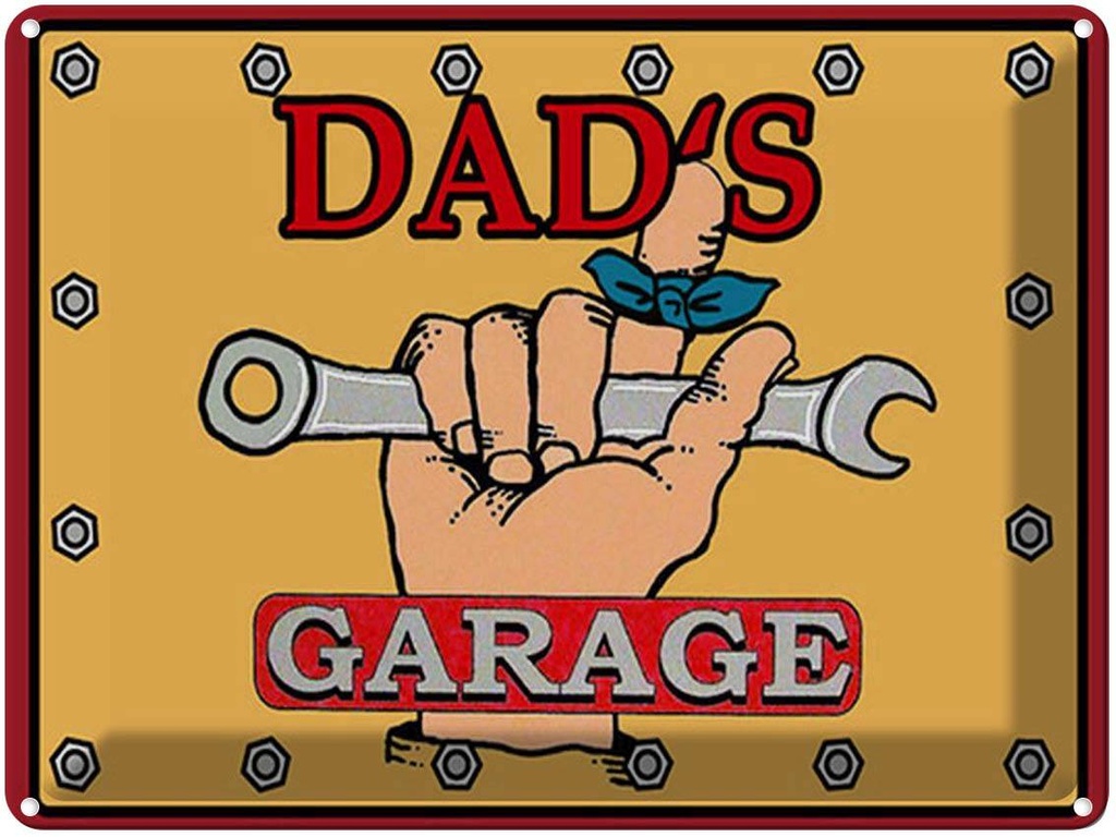 [LA-1792091] Blechschild 30x40 cm dad´s Garage Papa Werkstatt