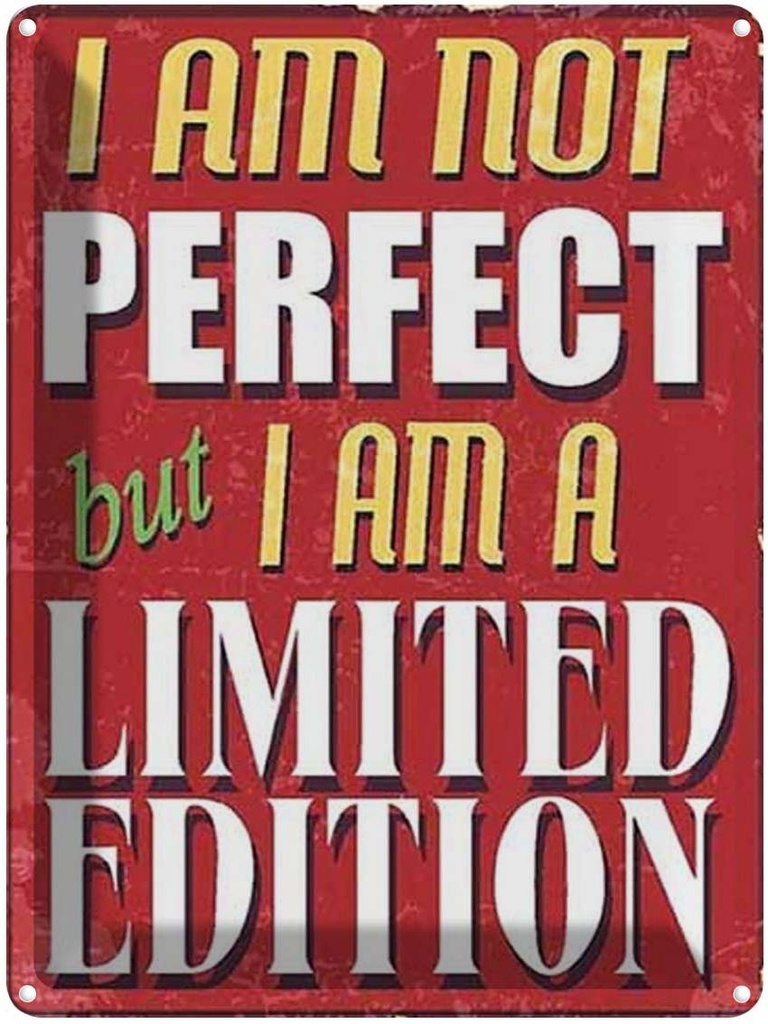 [LA-1792094] Blechschild 40x30 cm i am not perfect limited edition