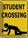 Blechschild 40x30 cm student crossing Bier