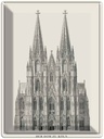 Blechschild 40x30 cm Zeichnung der Dom zu Köln Kölner Abenteuer Reisen Urlaub