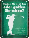 Blechschild 40x30 cm Haben Sie noch Sex oder golfen Spruch Zitat