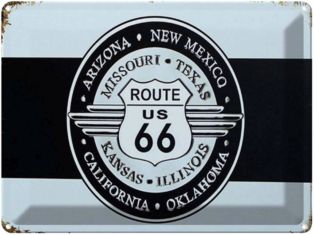 [LA-1792127] Blechschild 30x40 cm Retro Rote US 66 Arizona new mexico