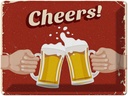 Blechschild 30x40 cm Alkohol Beer Cheers Bier