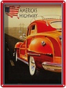 Blechschild 40x30 cm Auto Oldtimer america´s highway USA