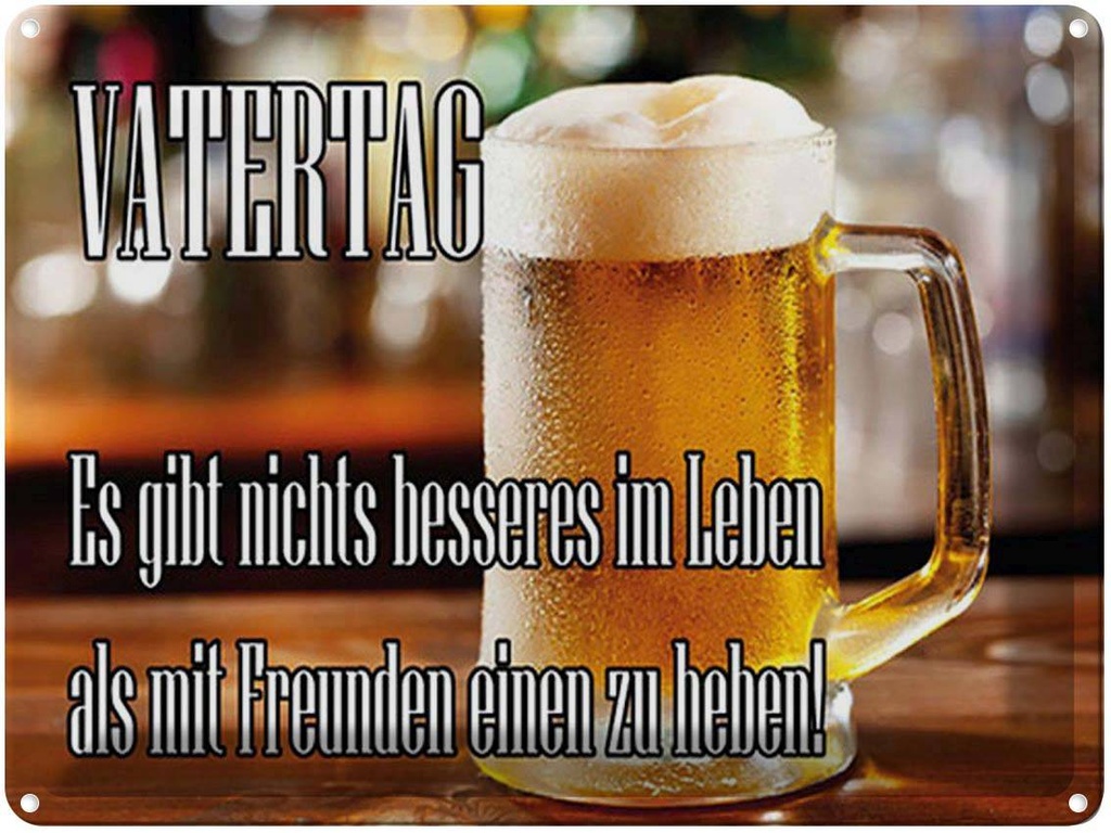 [LA-1792156] Blechschild 30x40 cm Vatertag nichts besseres Bier Spruch Zitat