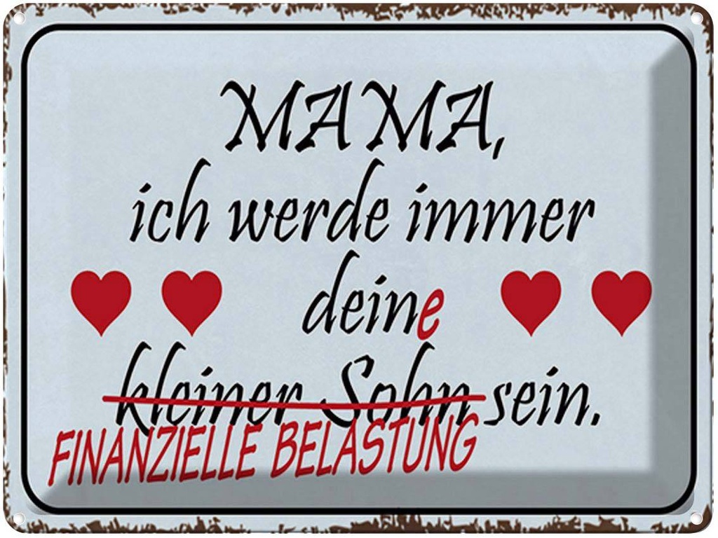 [LA-1792174] Blechschild 30x40 cm Mama ich werde dein kleiner Sohn Spruch Zitat