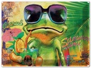 Blechschild 30x40 cm Frosch Cocktail Mojito Summer Strand