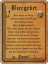 Blechschild 40x30 cm Bier Biergebet unser im Glase Prost Spruch Zitat