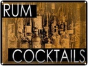 Blechschild 30x40 cm Alkohol Rum Cocktails