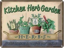 Blechschild 30x40 cm Garten Kirchen Herb Garden Mint Thyme