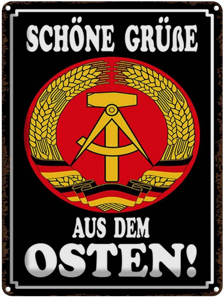 [LA-1792199] Blechschild 40x30 cm schöne Grüße aus dem Osten Deutschland