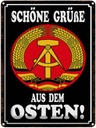 Blechschild 40x30 cm schöne Grüße aus dem Osten Deutschland