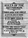 Blechschild 40x30 cm rules of the bathroom wash hands