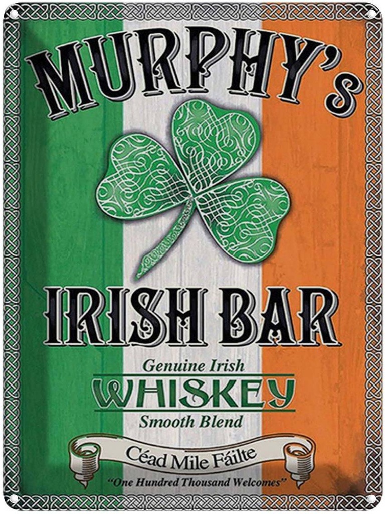 [LA-1792215] Blechschild 40x30 cm Alkohol Murphy´s Irish Bar Whiskey