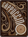 Blechschild 40x30 cm Cappuccino Kaffee