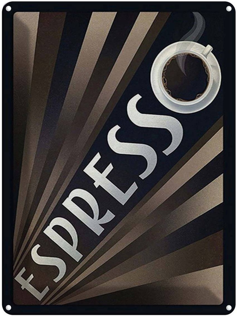 [LA-1792222] Blechschild 40x30 cm Espresso Kaffee