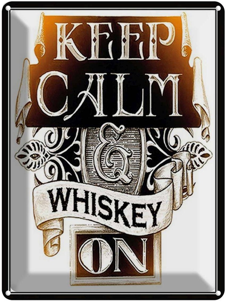 [LA-1792224] Blechschild 40x30 cm Keep Calm Whiskey on